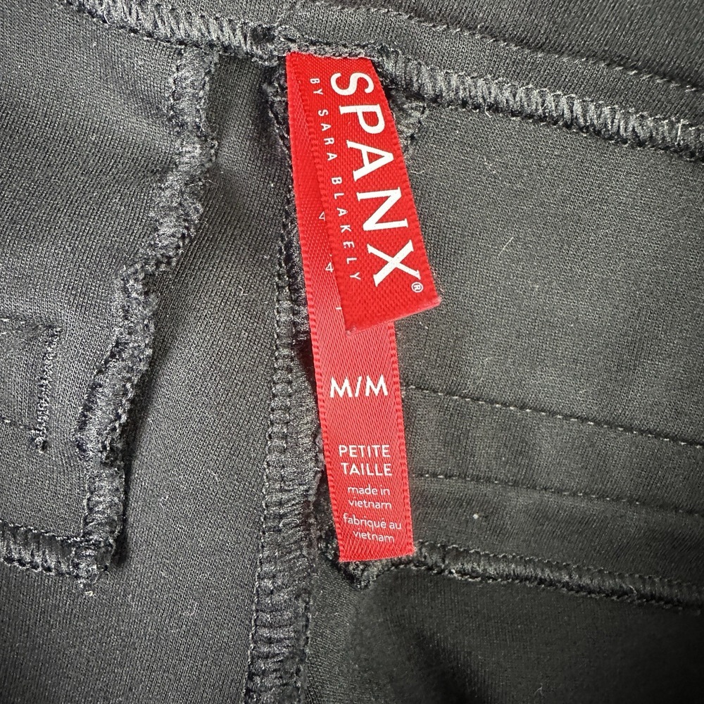 Spanx Slim Straight Perfect Pants Womens Medium Petite Black Stretch Career READ - Picture 3 of 11
